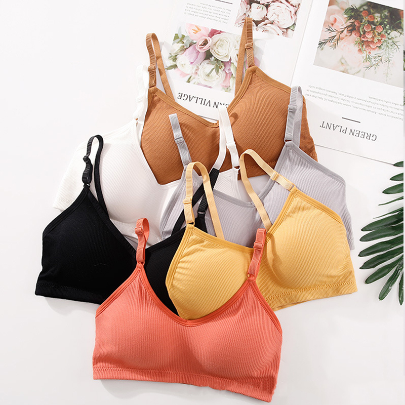 Bralette Triangle Set - Летний бесшовный бюстгальтер без косточек для