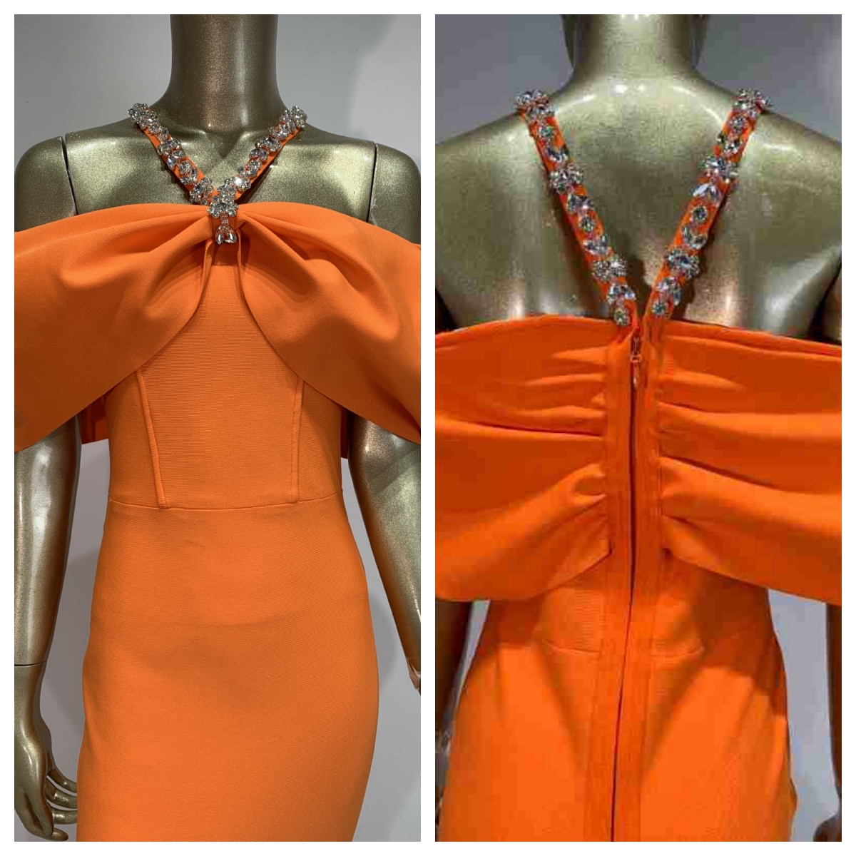 Maxi Dress Halter - Женское платье макси с открытыми плечами