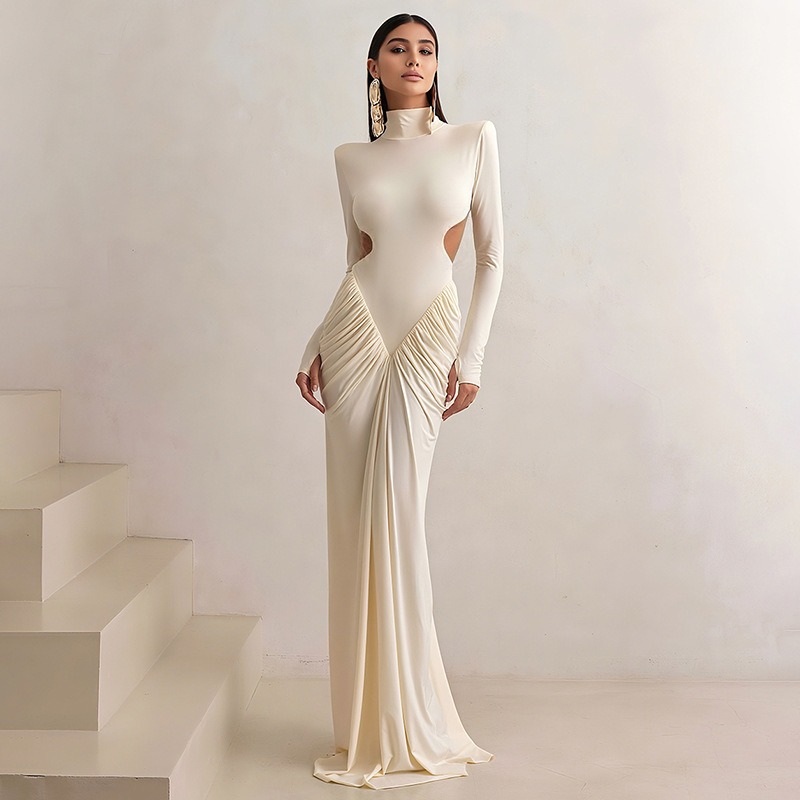 Maxi Dress Halter - Женское длинное платье без спинки с