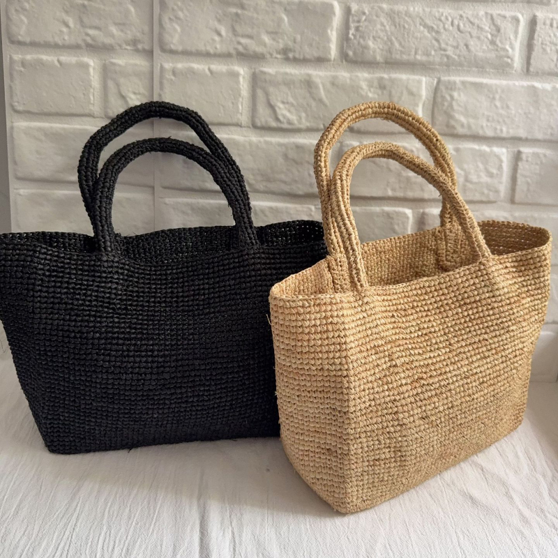 Crochet Bag Raffia - Высококачественная плетеная сумка-тоут из рафии, летняя