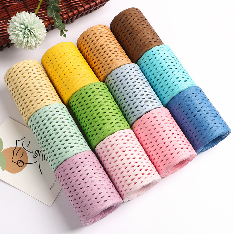 Crochet Bag Raffia - 150 м натуральная соломенная пряжа из