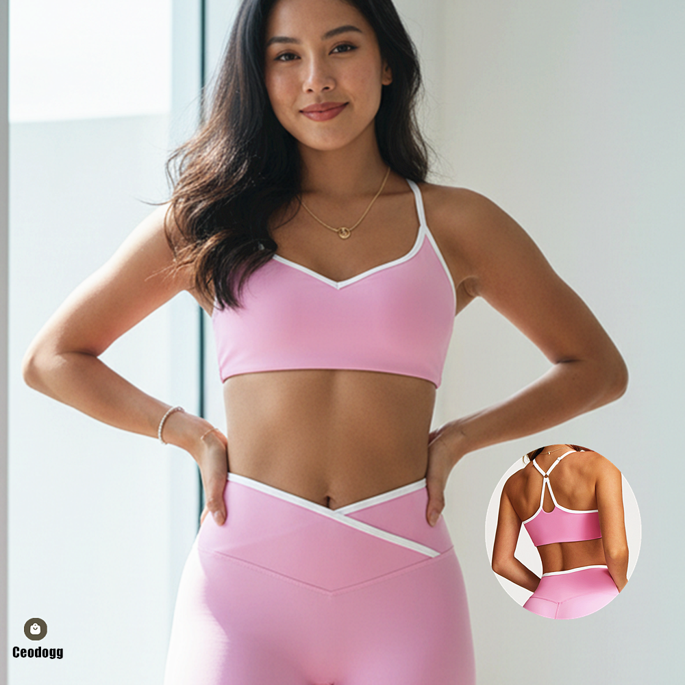 Crop Top Crochet - Спортивный бюстгальтер для женщин, дышащий, влагоотводящий,