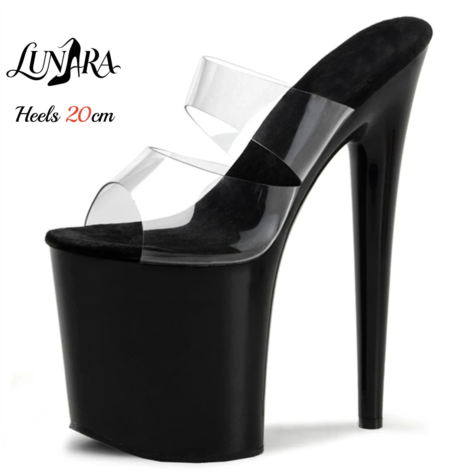 Sandal Strappy Heeled - Сексуальные туфли-слиды на ультравысокой платформе с