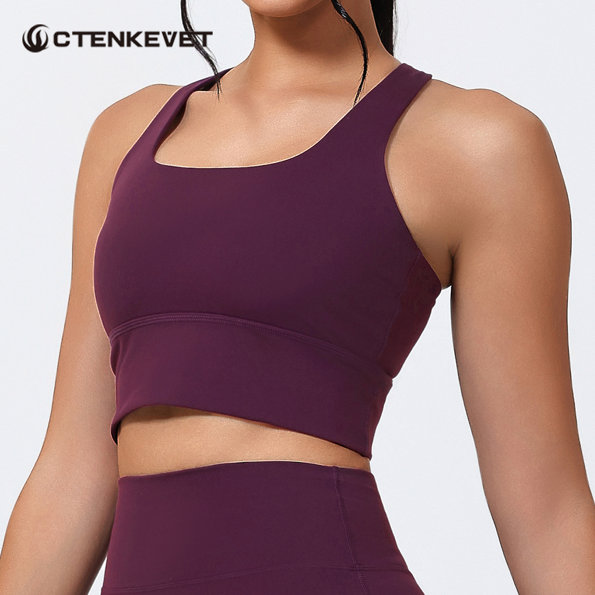 Crop Top Crochet - Женская быстросохнущая спортивная майка с открытой