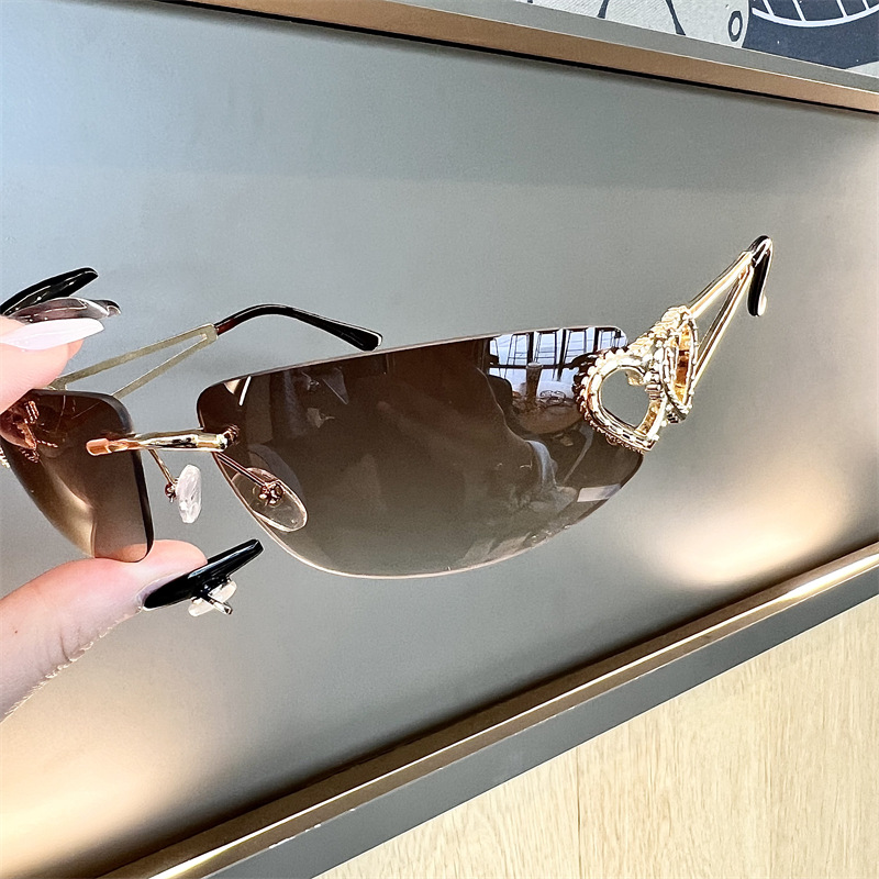 Sunglasses Cat Eye - Новые овальные солнцезащитные очки без оправы