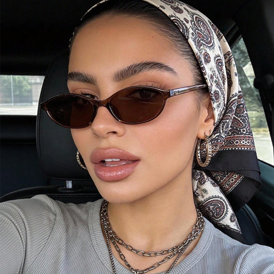 Sunglasses Cat Eye - Модные овальные простые солнцезащитные очки в