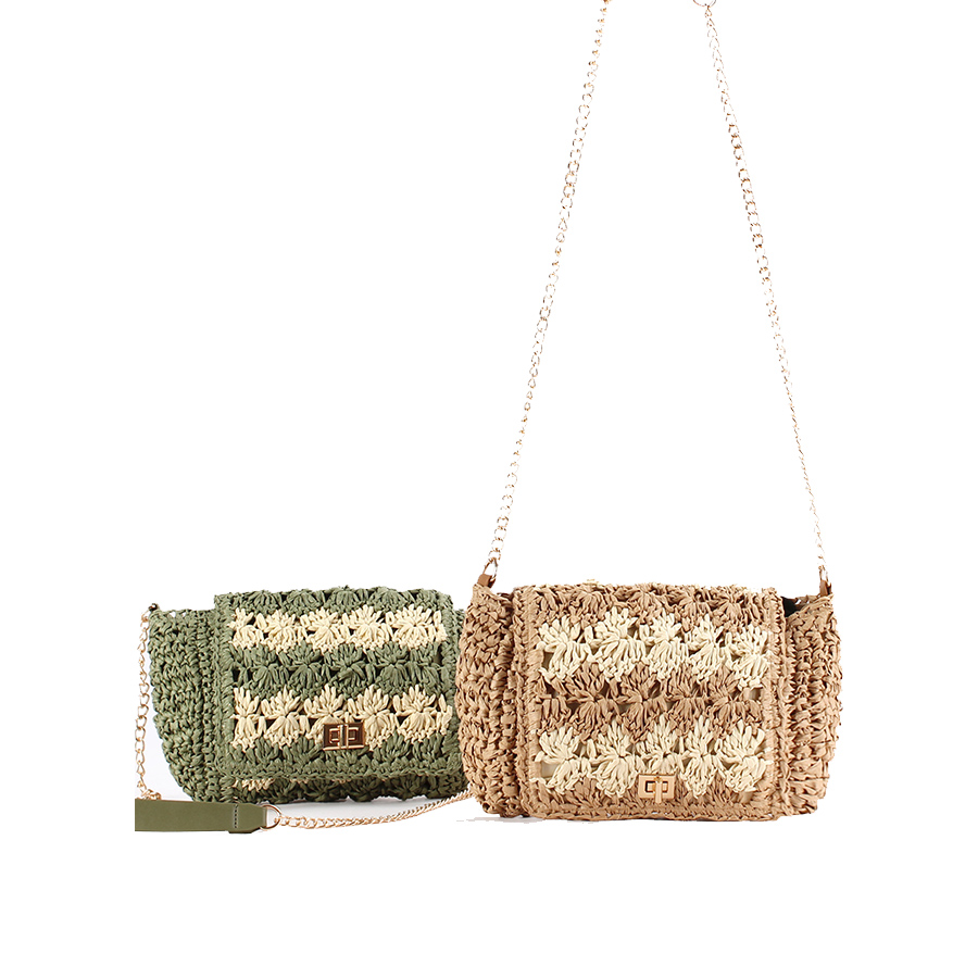 Crochet Bag Raffia - Сумки-кроссбоди из соломки для женщин, летние,