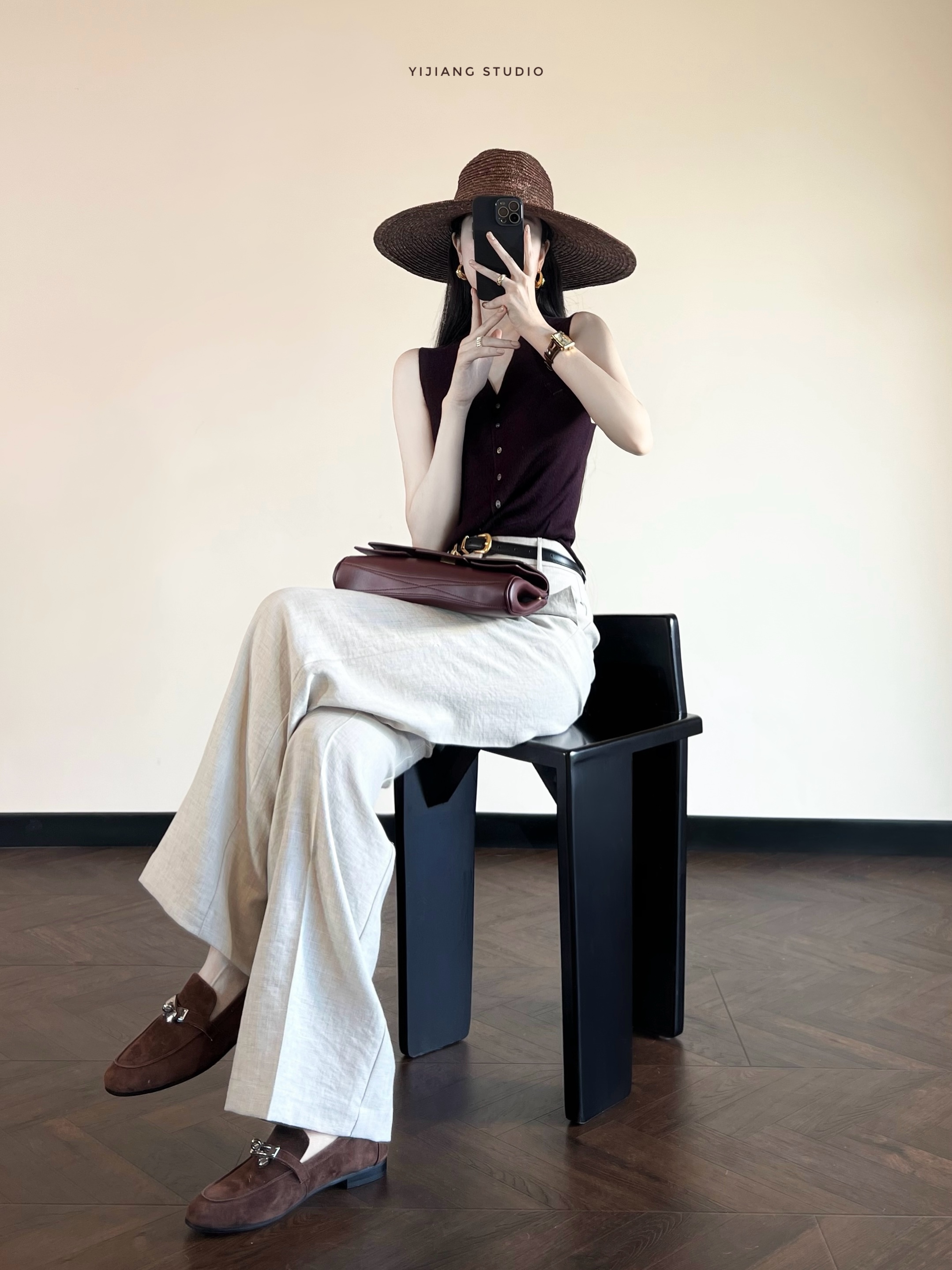 Linen Pant Wide - Брюки с высокой талией и широкими