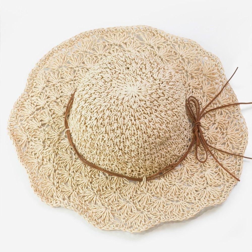 Hat Floppy Wide - Плетеная вручную соломенная шляпа с широкими