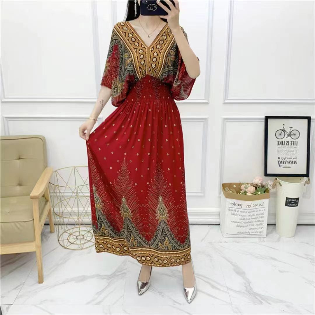 Midi Skirt Floral - Богемное романтическое милое праздничное платье миди