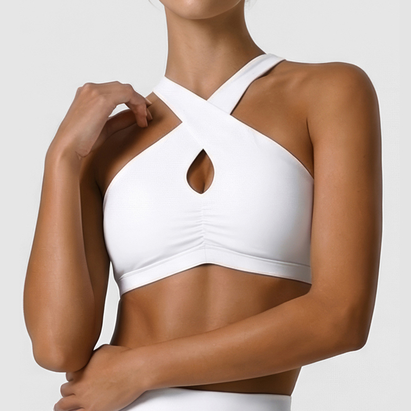 Crop Top Crochet - Женское мягкое спортивное нижнее белье, однотонный