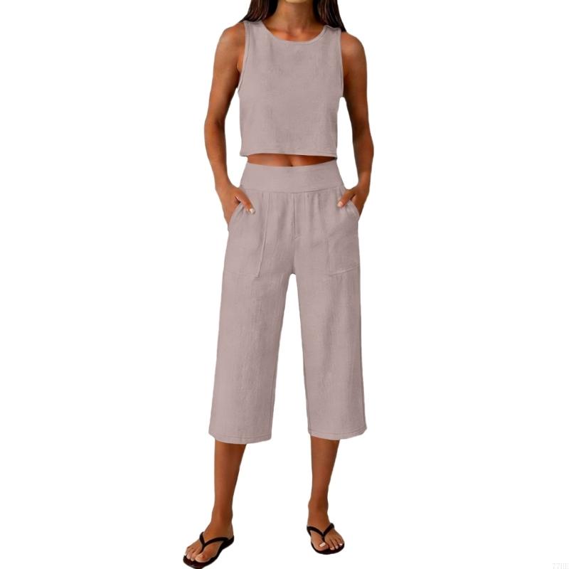 Linen Pant Wide - 77HE Женский комплект из 2 предметов,