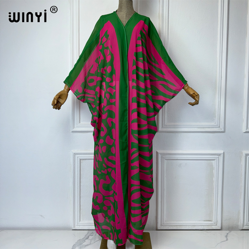 Cover Up Kaftan - WINYI Африканские кимоно с богемным принтом,