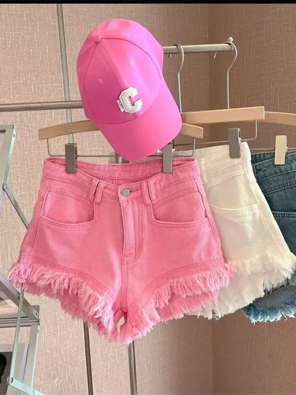 Shorts Denim Frayed - Повседневные джинсовые шорты в корейском стиле