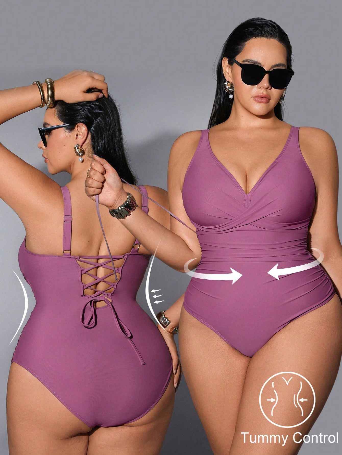 Swimsuit Bikini Ruched - Купальник 2026: Женский купальник больших размеров