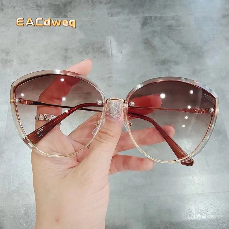 Sunglasses Cat Eye - Высококачественные женские солнцезащитные очки без оправы,