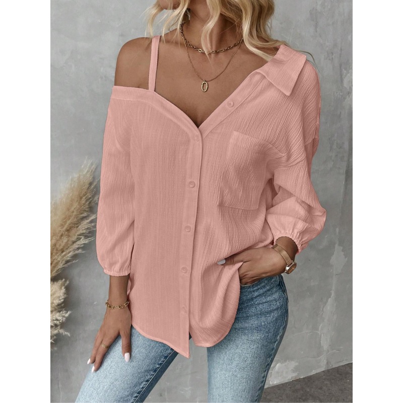 Blouse Off Shoulder - Плюс размеры 1XL-5XL, женские блузки, топ,