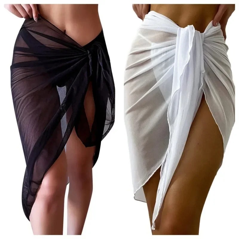 Cover Up Kaftan - Летнее пляжное платье с прозрачным узлом