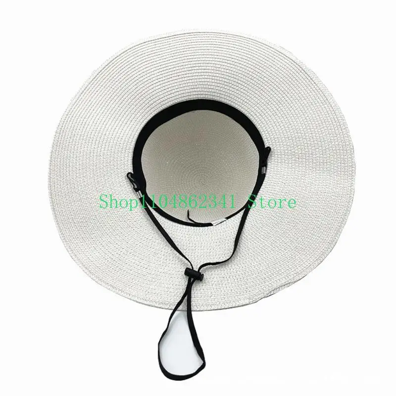 Hat Floppy Wide - Элегантная женская соломенная шляпа 652F с