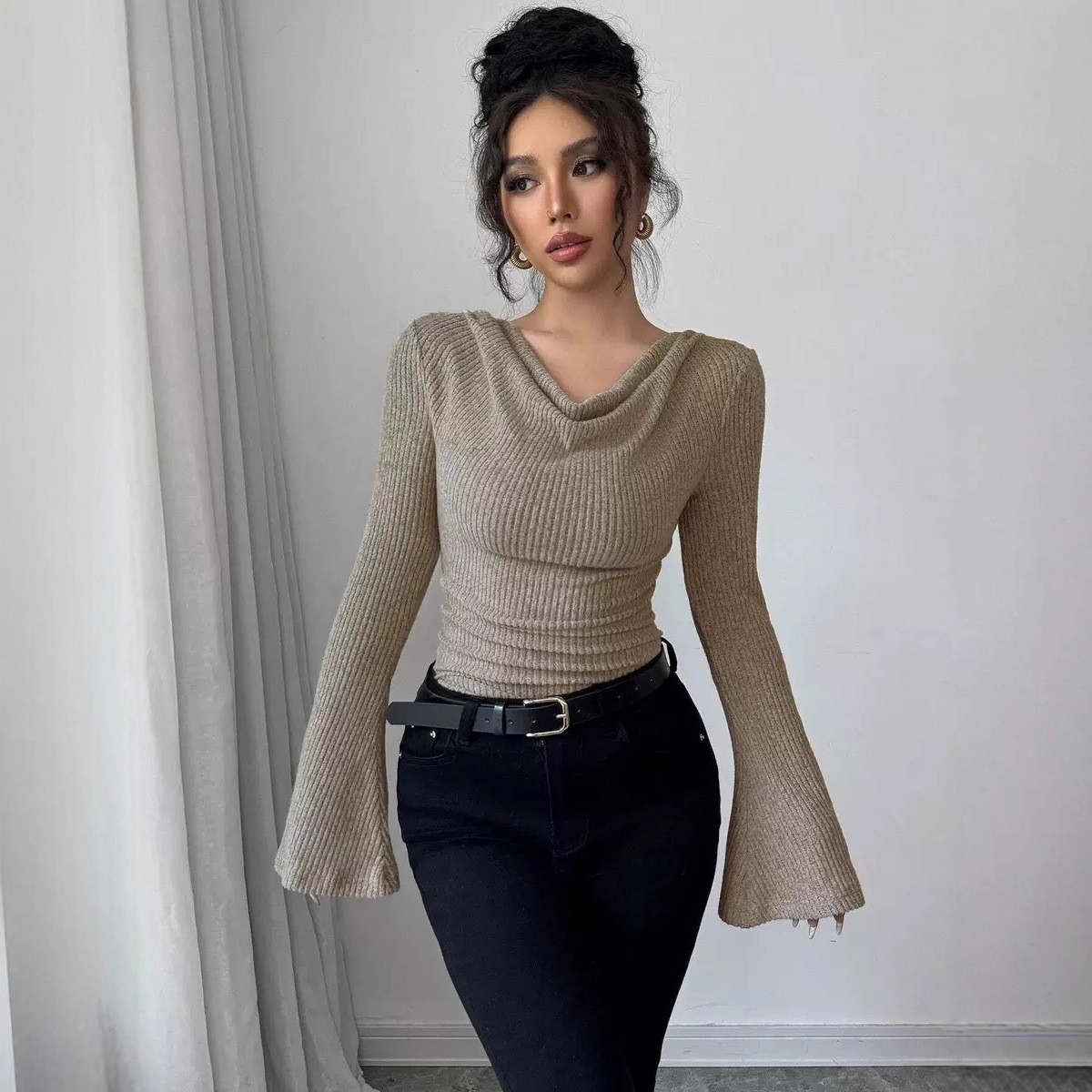 Женская блузка с длинным рукав – обзор и цена Blouse Off Shoulder