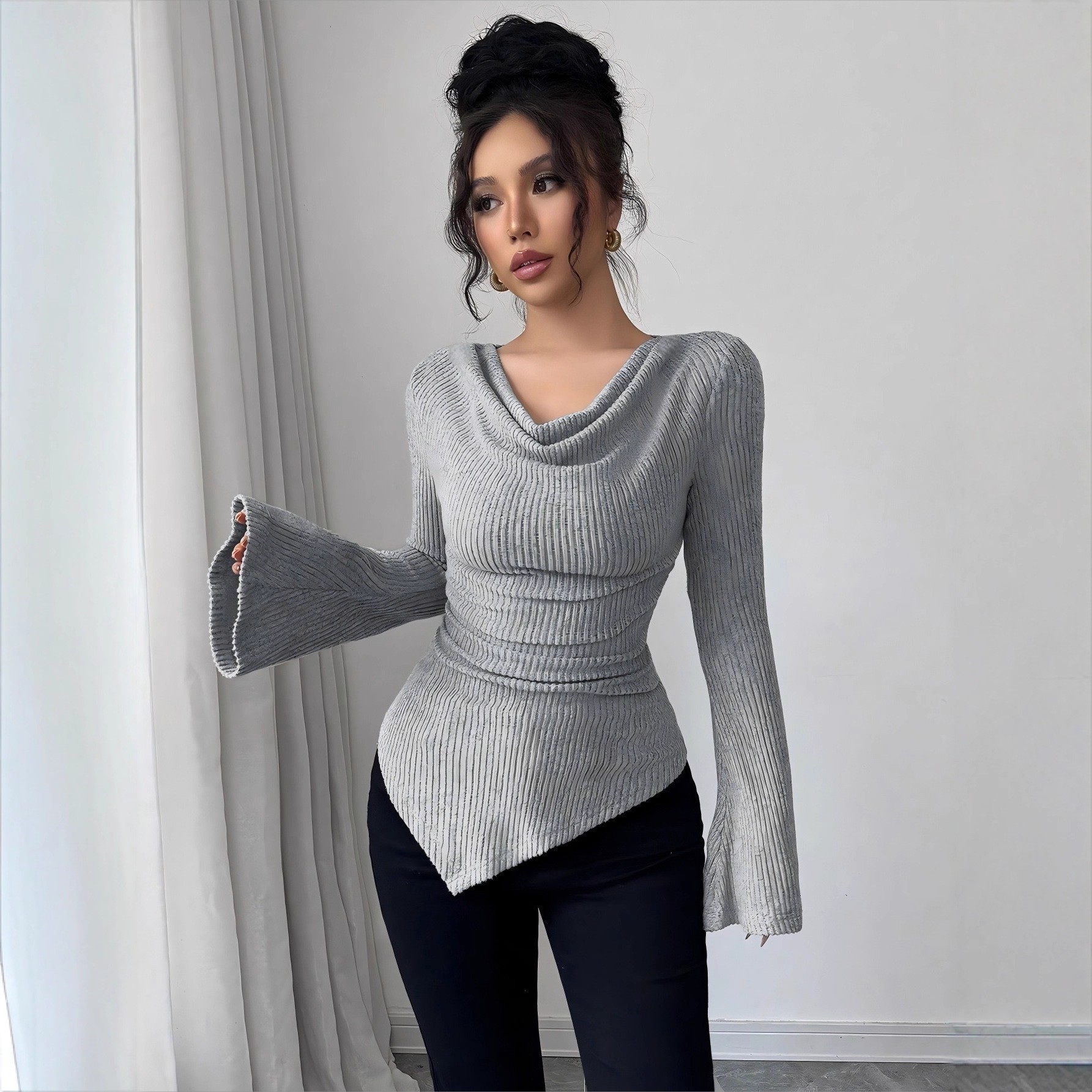 Женская блузка с длинным рукав – обзор и цена Blouse Off Shoulder