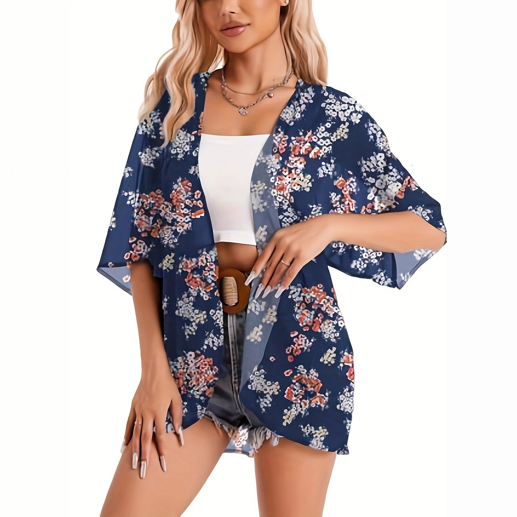 Купальник женский 2025 кимоно, – обзор и цена Kimono Sheer Floral