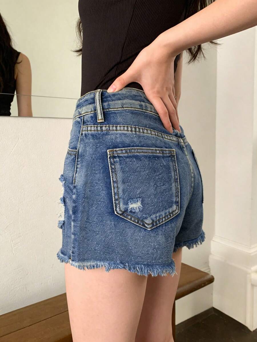 Женские джинсовые шорты с эффе – обзор и цена Shorts Denim Frayed