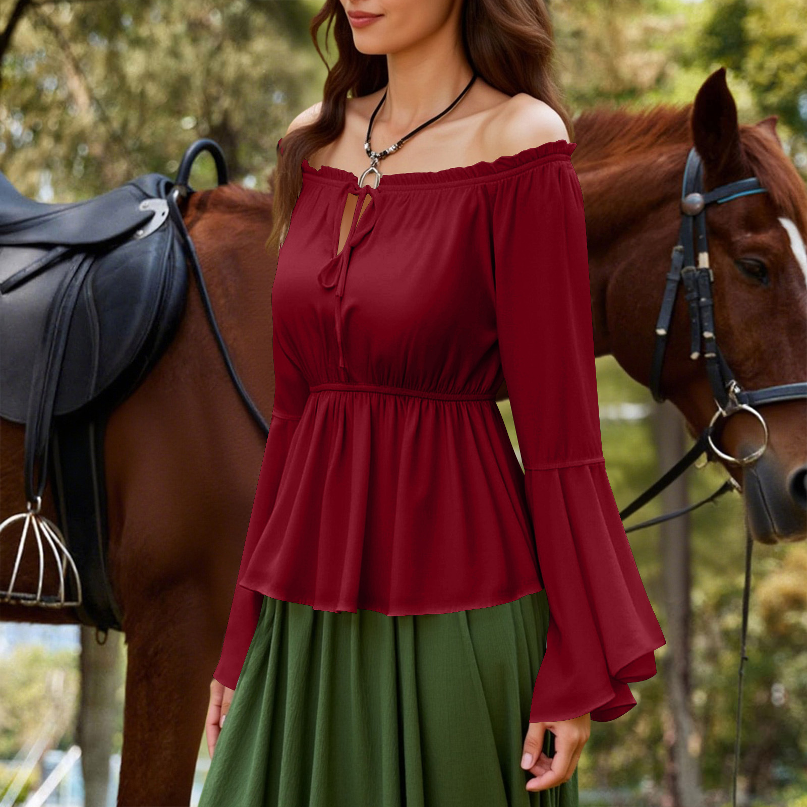 Женская блузка в готическом ст – обзор и цена Blouse Off Shoulder