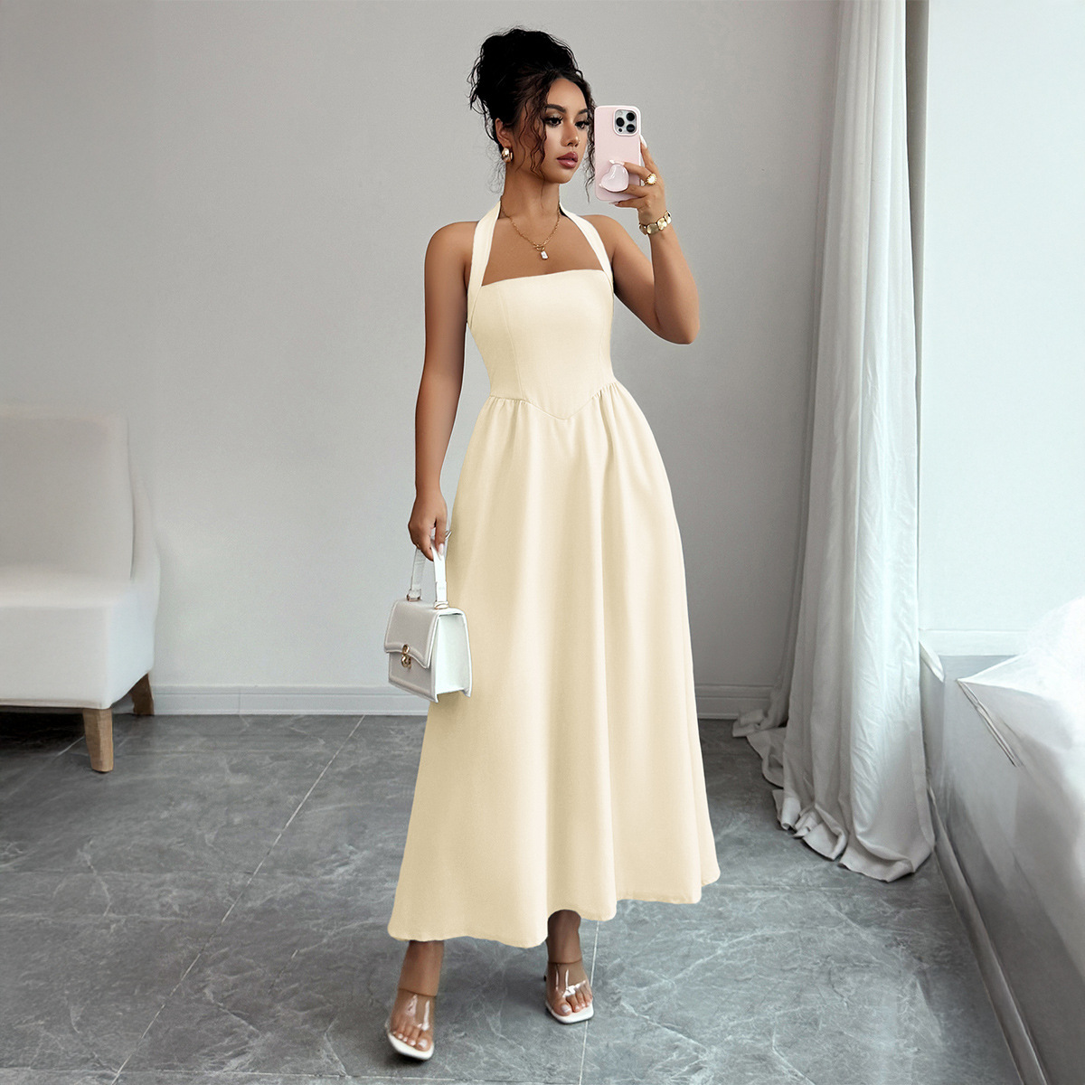 Женское платье макси с вырезом – обзор и цена Maxi Dress Halter