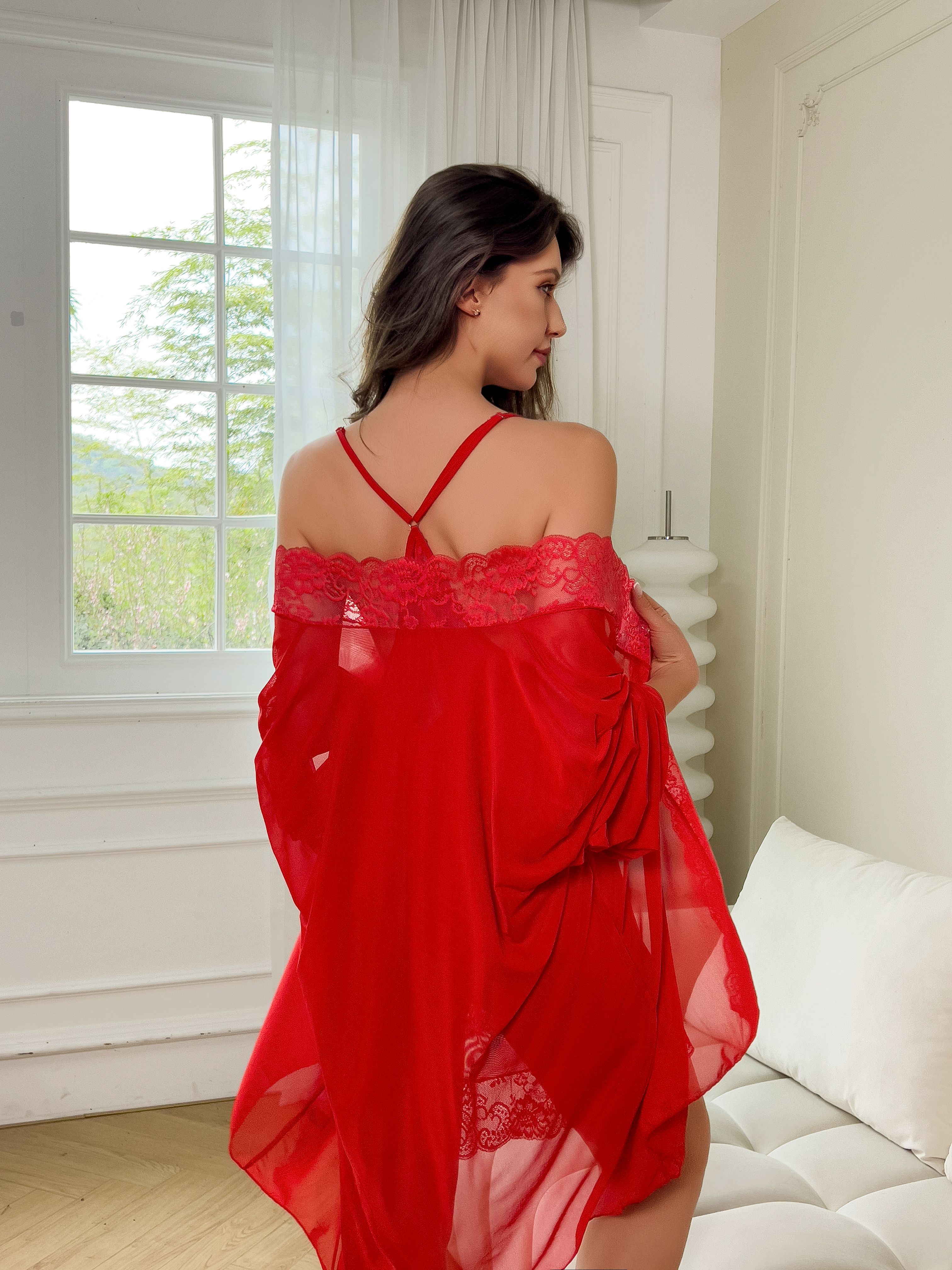 Комплект сексуального женского – обзор и цена Kimono Sheer Floral