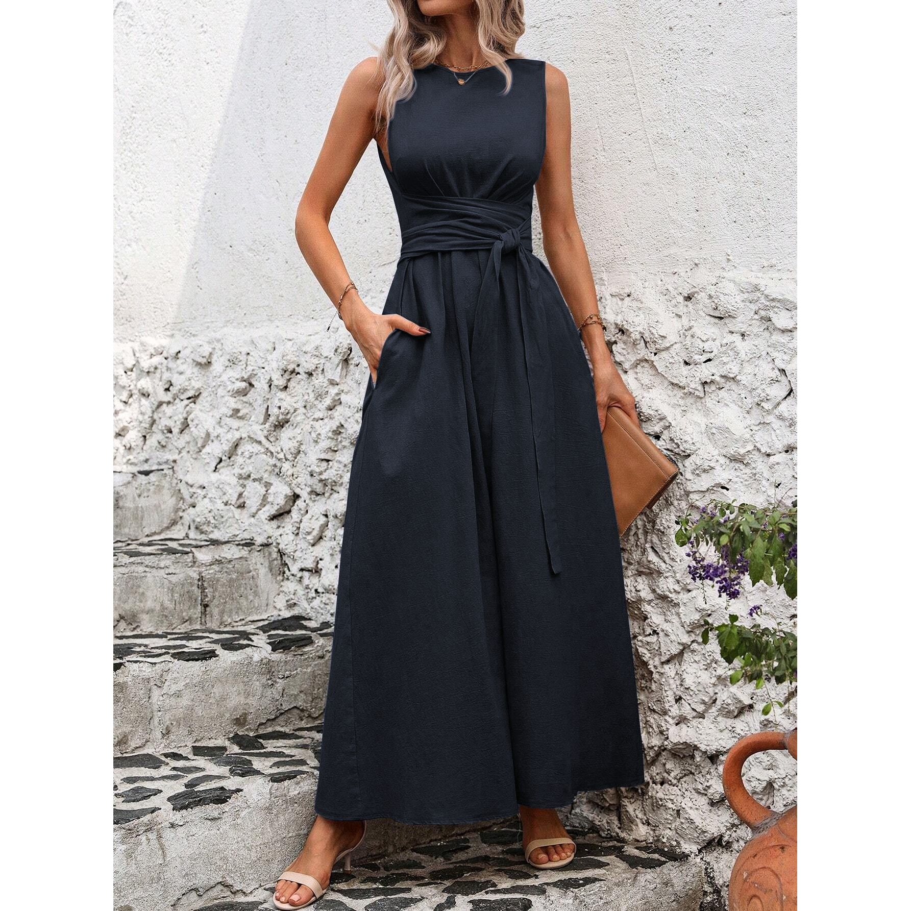 Элегантное повседневное платье – обзор и цена Linen Dress Wrap