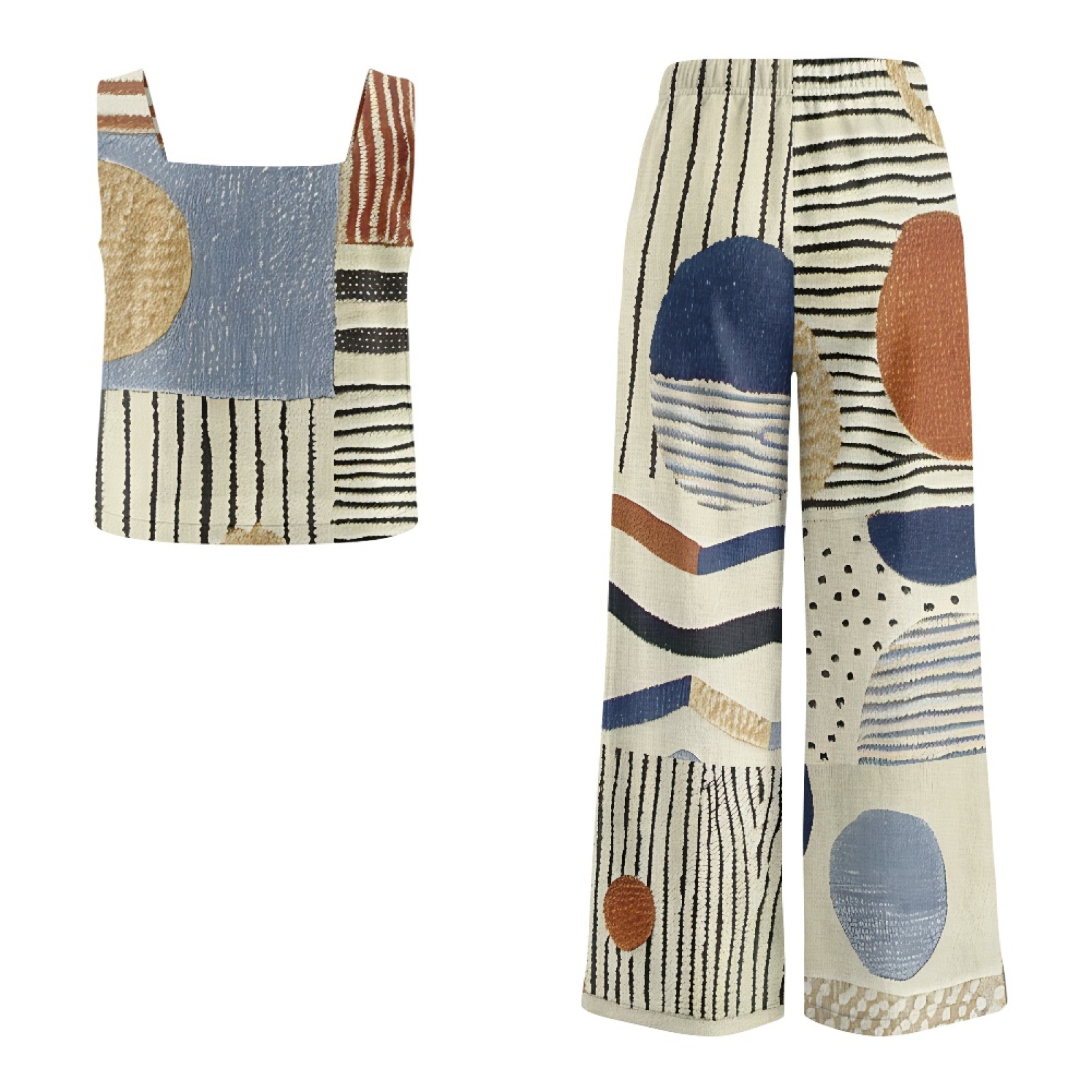 INSTANTARTS Женский льняной ко – обзор и цена Linen Pant Wide