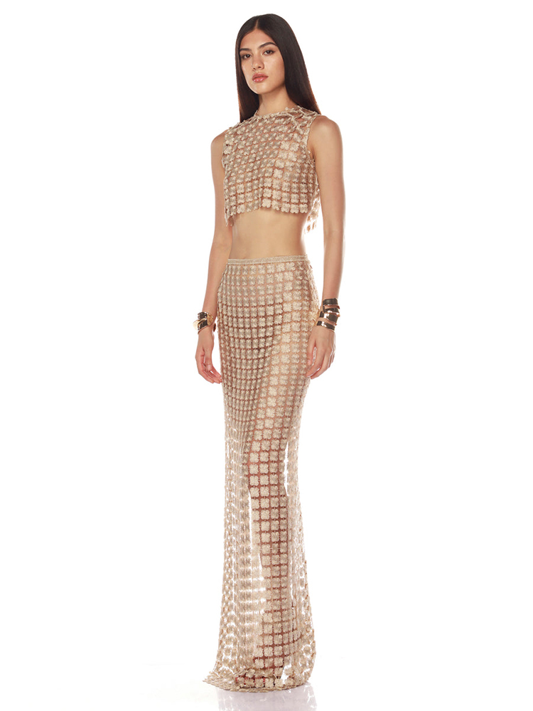 VC Стильный бежевый укороченны – обзор и цена Crop Top Crochet