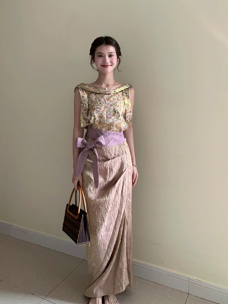Винтажный комплект XZY: топ бе – обзор и цена Midi Skirt Floral
