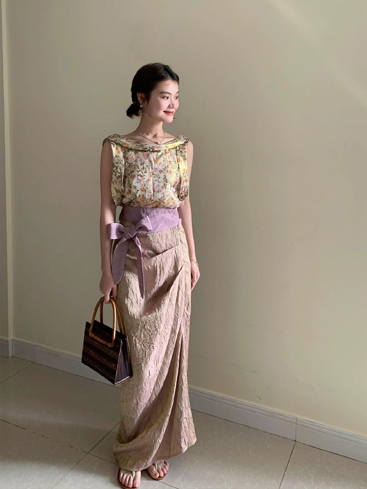 Винтажный комплект XZY: топ бе – обзор и цена Midi Skirt Floral