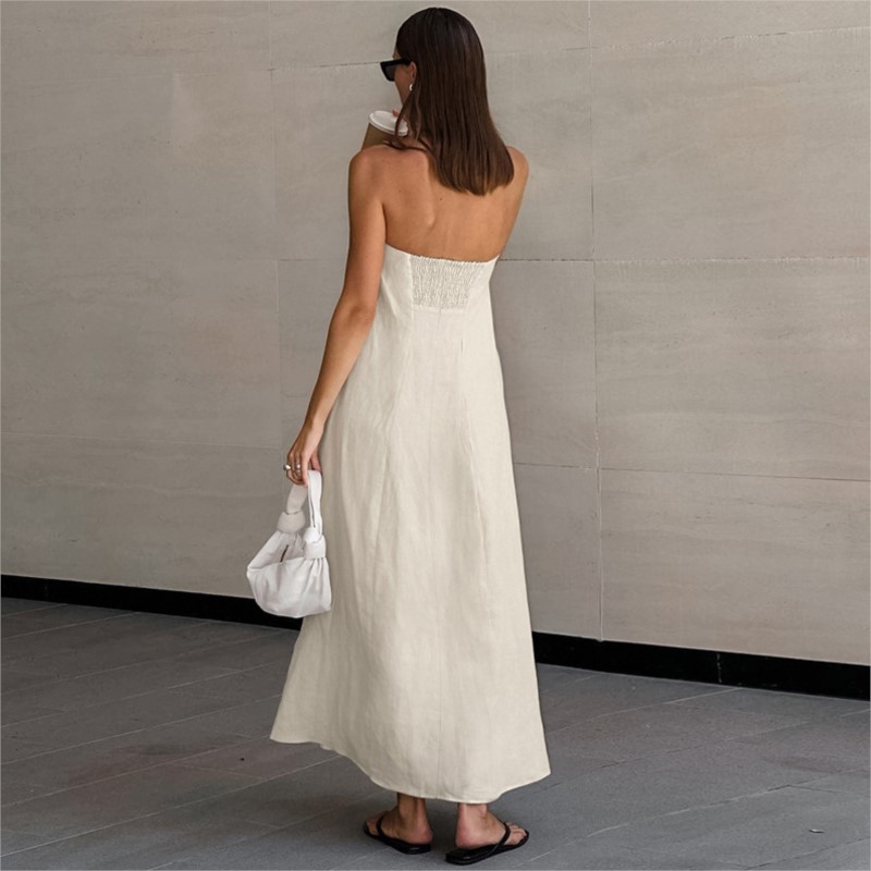 Модное элегантное простое диза – обзор и цена Linen Dress Wrap
