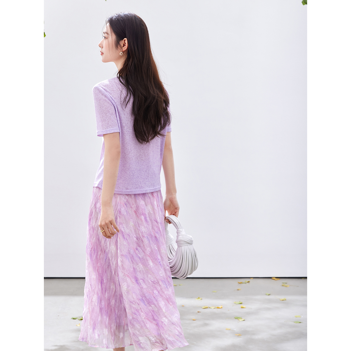 Женский комплект VIMLY: фиолет – обзор и цена Midi Skirt Floral