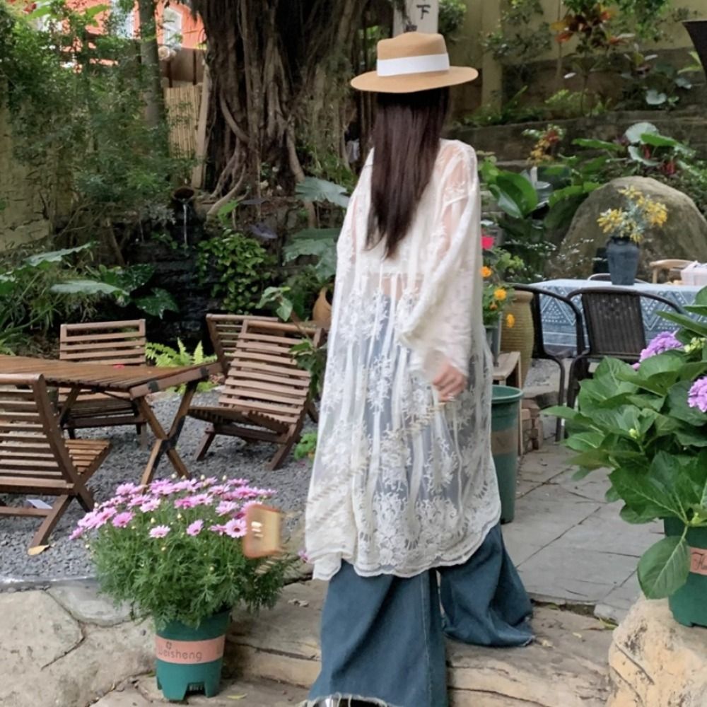 Легкая кружевная блузка на шну – обзор и цена Kimono Sheer Floral