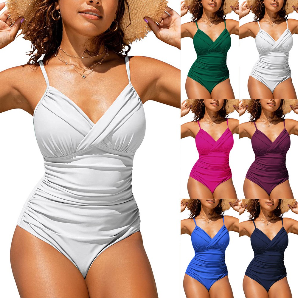 Женский купальник-танкини с V- – обзор и цена Swimsuit Bikini Ruched