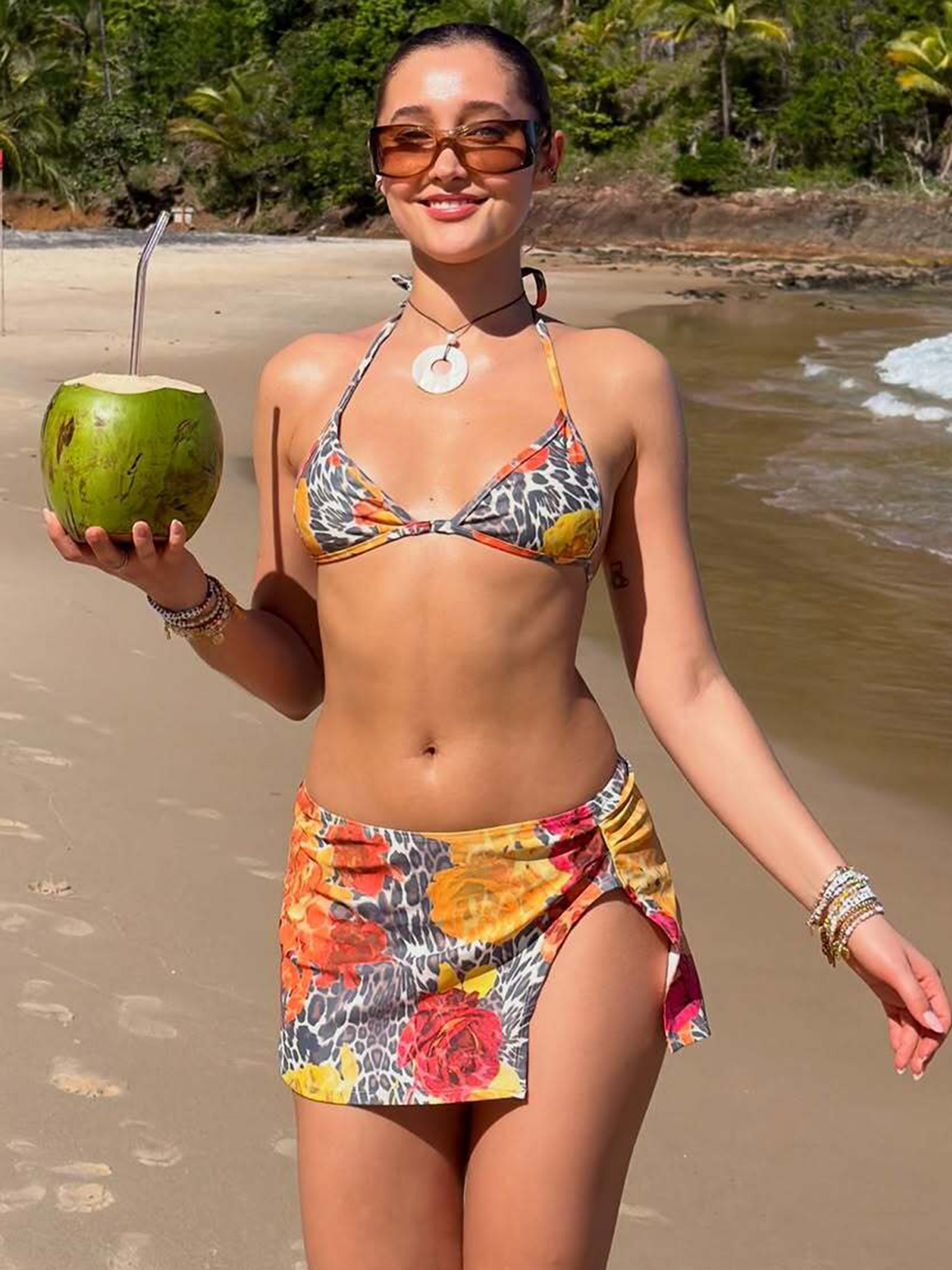 Комплект бикини Hugcitar из 3  – обзор и цена Swimsuit Bikini Ruched