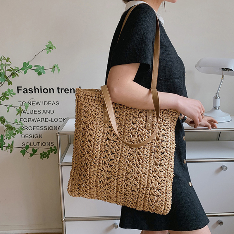 Квадратная полая соломенная пл – обзор и цена Crochet Bag Raffia