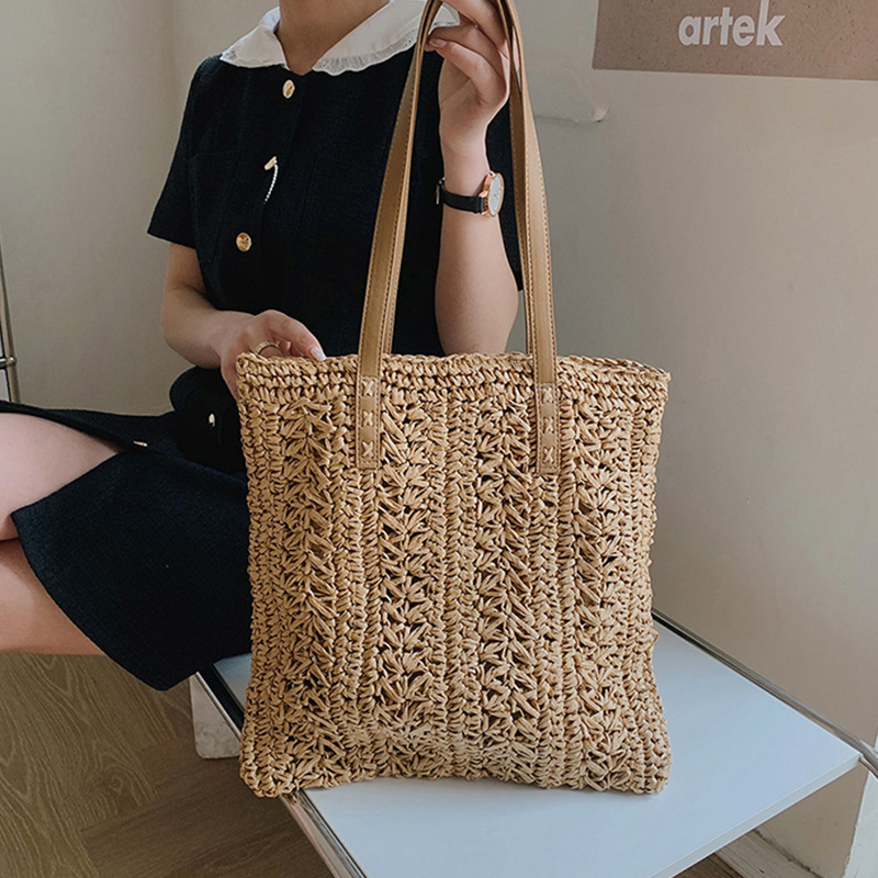 Квадратная полая соломенная пл – обзор и цена Crochet Bag Raffia