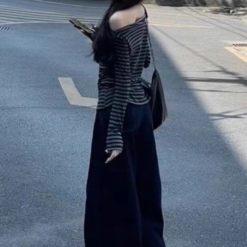 Женская винтажная полосатая бл – обзор и цена Blouse Off Shoulder