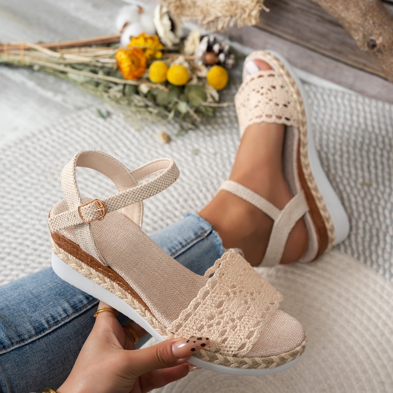 Женские кружевные сандалии на  – обзор и цена Wedge Espadrille Women