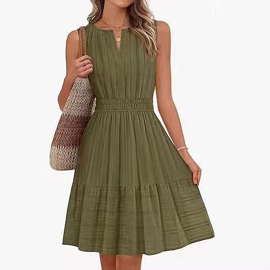 Весенне-летнее женское платье  – обзор и цена Linen Dress Wrap