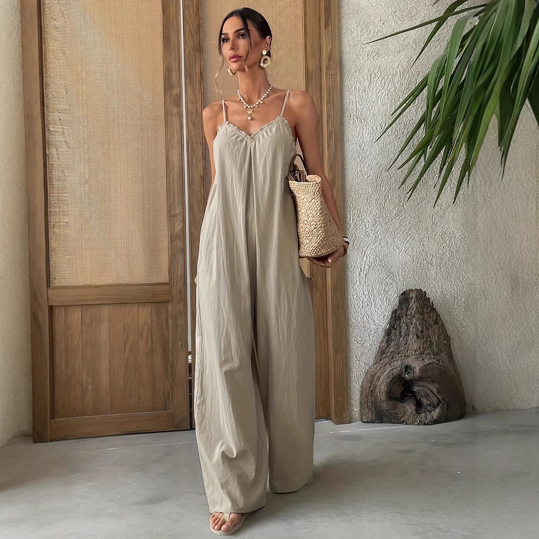 Летний женский комбинезон без  – обзор и цена Jumpsuit Linen Relaxed