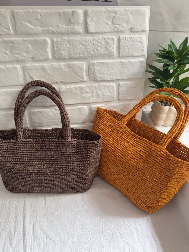 Летняя сумка в деревенском сти – обзор и цена Crochet Bag Raffia