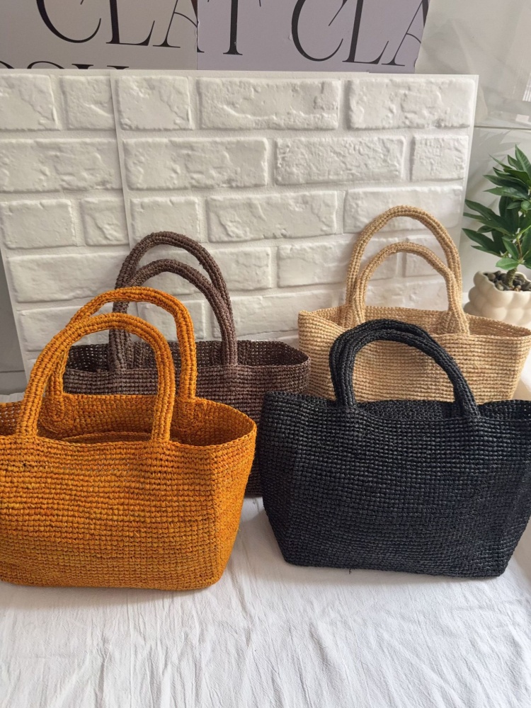 Летняя сумка в деревенском сти – обзор и цена Crochet Bag Raffia