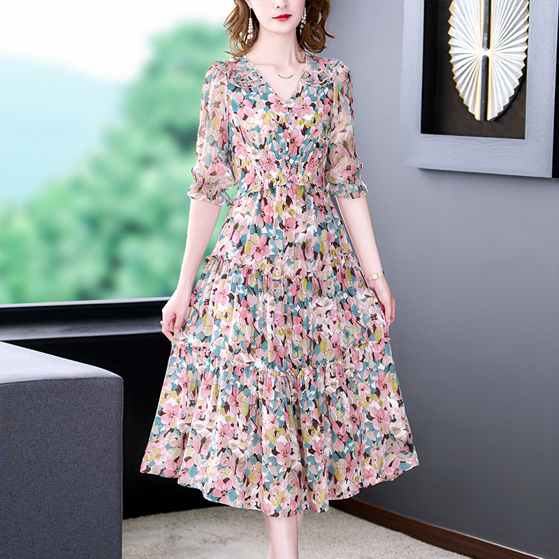 Женское платье миди из натурал – обзор и цена Midi Skirt Floral