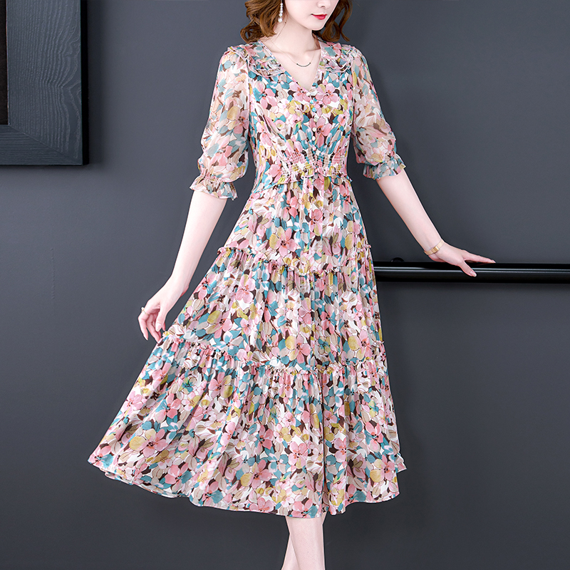 Женское платье миди из натурал – обзор и цена Midi Skirt Floral